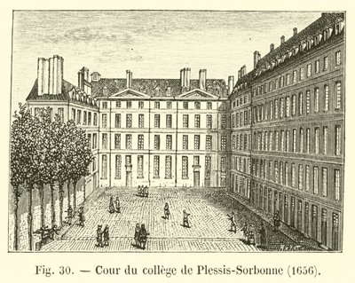Nádvoří koleje Plessis-Sorbonne, 1656 od French School