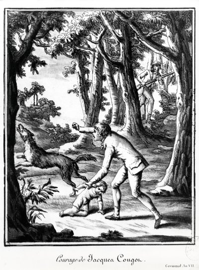 Odvaha Jacquese Cougona, 1799 od French School