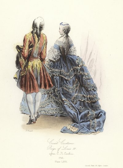 Dvorní kostým, vláda Ludvíka XV od French School