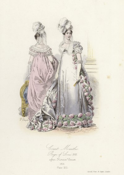 Dvorské pláště, vláda Ludvíka XVIII Francie od French School