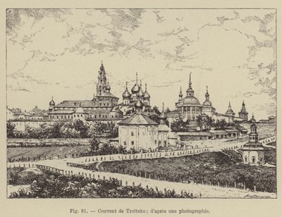 Klášter Troitzko (rytina) od French School