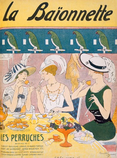 Titulní ilustrace z časopisu La Baionnette, 1914-18 od French School
