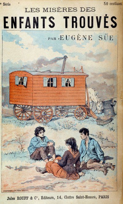 Obálka knihy Eugene Sue „Les miseres des enfants found“ od French School