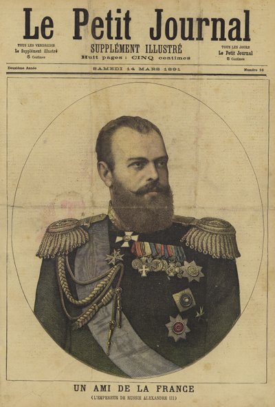 Obálka Le Petit Journal, 14. března 1891 od French School