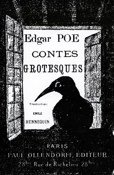 Obálka Contes Grotesques od Edgara Allana Poea, publikovaná v roce 1882 od French School