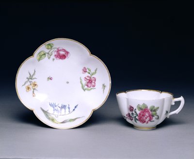 Šálek s podšálkem, Vincennes, cca 1745-52 (porcelán) od French School