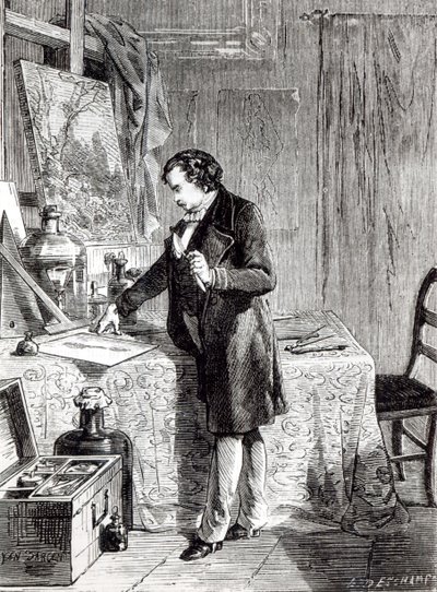 Daguerre objevil světelnou citlivost jodidu stříbrného v roce 1831 od French School