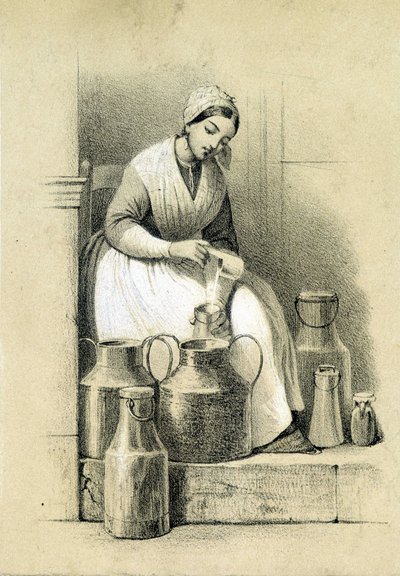 Mlékárna, Francie, v.1855 od French School