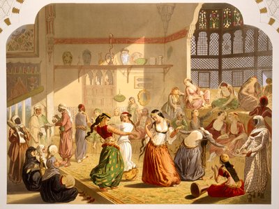 Taneční obřad v Káhiře, 1860 od French School