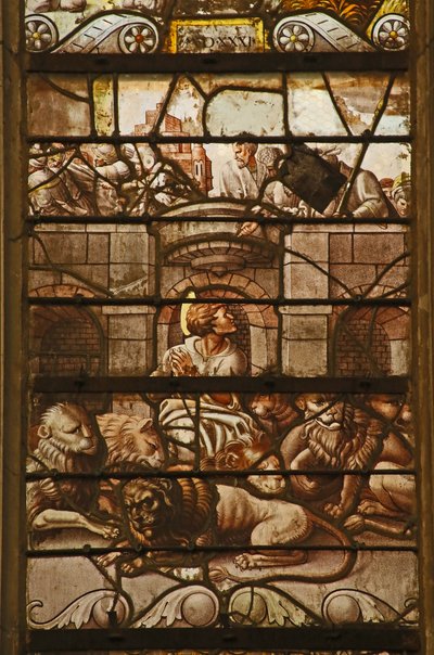 Daniel v jámě lvové od French School