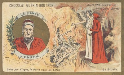 Dante Alighieri, známý jako „Dante“ (1265-1321), florentský básník, spisovatel, myslitel a politik, autor „Pekla“ od French School