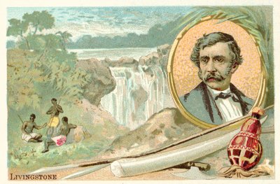 David Livingstone , skotský misionář a průzkumník (chromolitho) od French School
