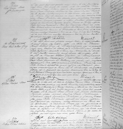 Úmrtní list Guy de Maupassanta (1850-93) 7. července 1893 (pero a tuš na papíře) (detail) (viz také 199747) od French School
