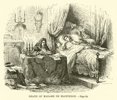 Smrt Madame de Maintenon od French School