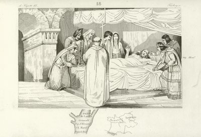 Smrt franského státníka Pepina z Heristal, 714 od French School