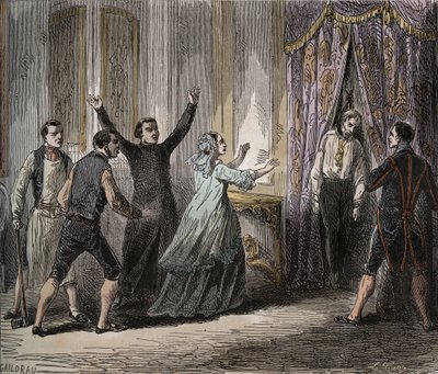 Smrt Louise Henriho Josepha de Bourbon, prince z Conde (Louis VI. Jindřich Bourbonský Conde) - Smrt prince z Conde (Louis VI. Jindřich z Bourbon Conde od French School