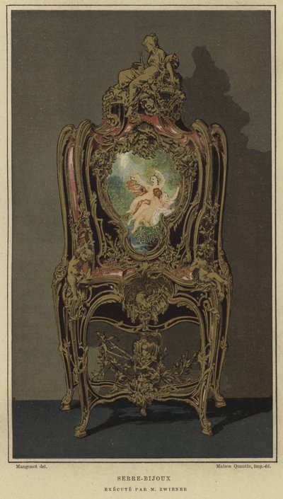 Zdobené serre-bijoux od Josepha Emmanuela Zwienera, 19. století od French School