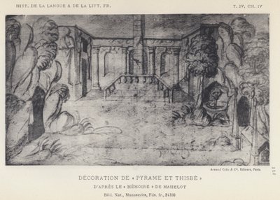 Dekorace Pyramus a Thisbe (litho) od French School