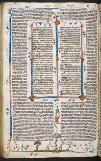 Dekretály Řehoře IX s leskem Bernarda z Parmy ("Smithfield Decretals"), MS Royal MS 10 E IV, f.100v, c.1300-40 (inkoust na pergamenu) od French School