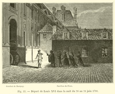 Odjezd Ludvíka XVI. v noci z 20. na 21. června 1791 od French School