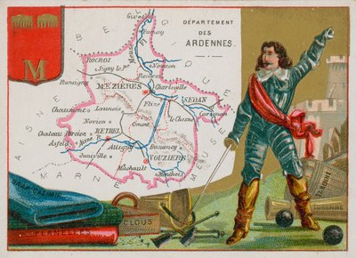 Departement Ardeny v severovýchodní Francii od French School
