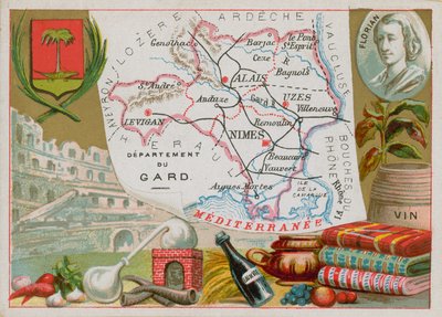 Departement Gard v jižní Francii od French School