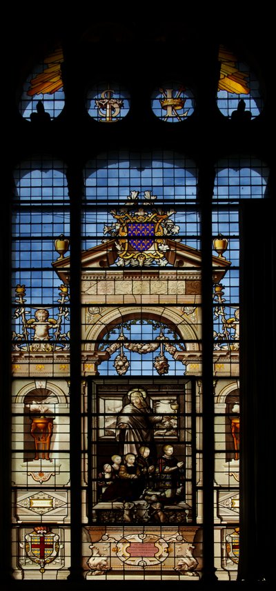 Zobrazující jižní okno v kapli na zámku Chantilly od French School