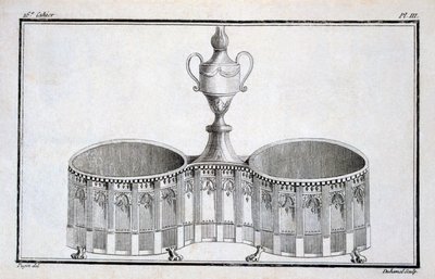 Design by Pugin, ze vzorníku neoklasických kovodělných návrhů, které dal dohromady Duhamel, cca 1770-80s od French School