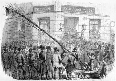 Destruction of Liberty Trees (únor – březen 1850) – v „Současné historii Francie“, Hachette, Paříž od French School