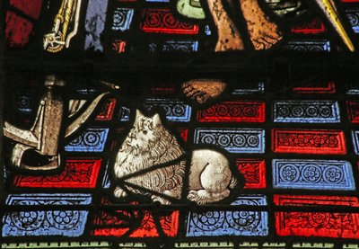 Detail z Umučení svatého Sebastiána - pes od French School