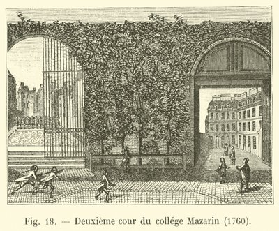 Druhé nádvoří koleje Mazarin, 1760 od French School