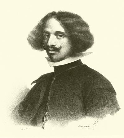Diego Rodriguez de Silva y Velazquez, portrét (rytina) od French School