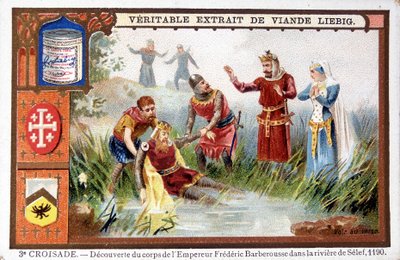Objev těla Frédérica Barberousse v řece Selef od French School