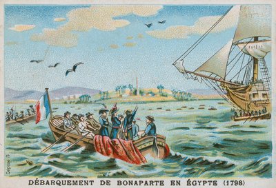 Vylodění Napoleona v Egyptě, 1798 od French School