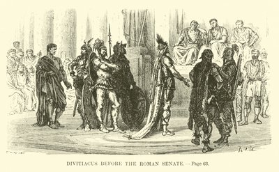 Divitiacus před římským senátem od French School