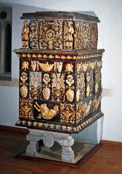 Domácí sporák, c. 1705 (keramika) od French School