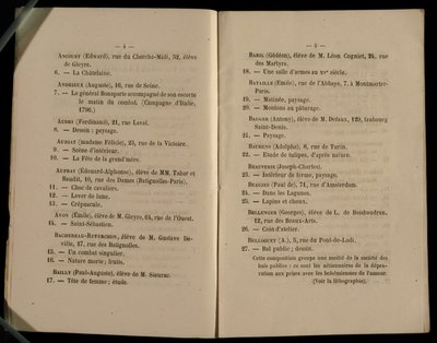 Dvojstránka ze Salon des Refuses, 1863 od French School