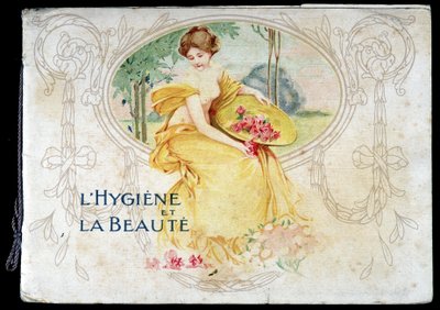 Kresba zobrazující nahou mladou ženu symbolizující hygienu a krásu. od French School
