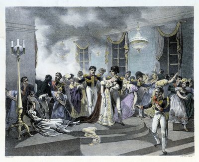 Při oslavě svatby Napoleona I. s Marií Louise na rakouském velvyslanectví v Paříži dne 1. 7. 1810 vypukl požár. Došlo k několika úmrtím. Napoleon I. později vytvořil Firefighters. od French School