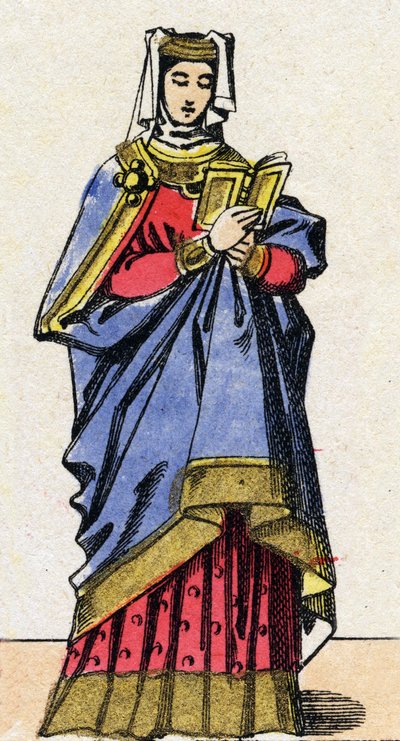 Dynastie Kapetovců: Portrét Blanche de Castille od French School