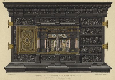 Ebenový kabinet známý jako Kabinet Odyssey, 17. století od French School