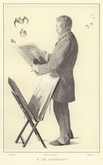 Edmond de Goncourt , francouzský spisovatel a kritik od French School