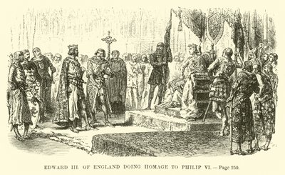Anglický Edward III. vzdává hold Filipu VI od French School