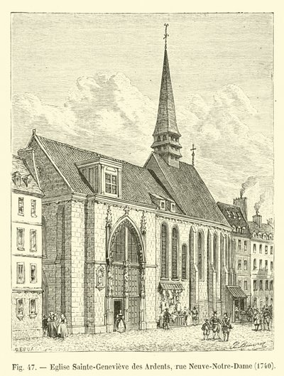 Kostel Sainte-Genevieve des Ardents, rue Neuve-Notre-Dame, 1704 od French School