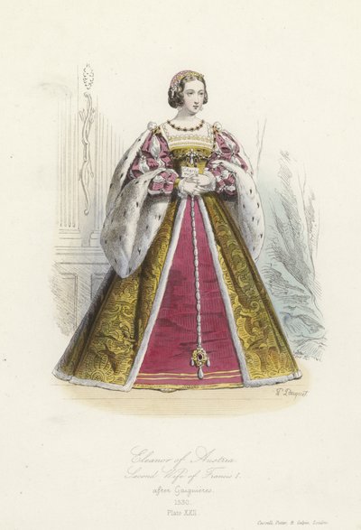 Eleonora Rakouská, druhá manželka Františka I. Francouzského od French School