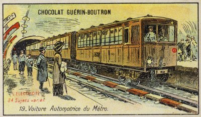 Elektrický vlak metra (chromolitho) od French School