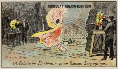 Elektrické osvětlení pro hadí tanec (chromolitho) od French School