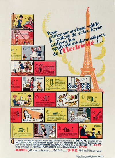 Elektrická zařízení v domácnosti, od lArt Menager, 1929 od French School