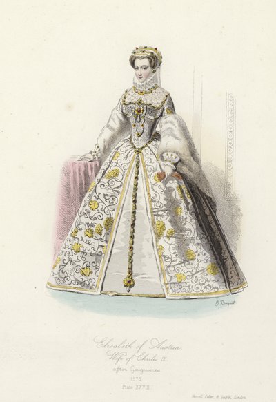 Alžběta Rakouská, manželka francouzského Karla IX od French School