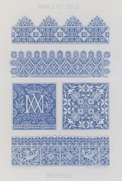 Výšivky (chromolit) od French School